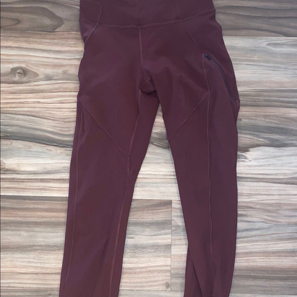 Maroon Lululemon leggings